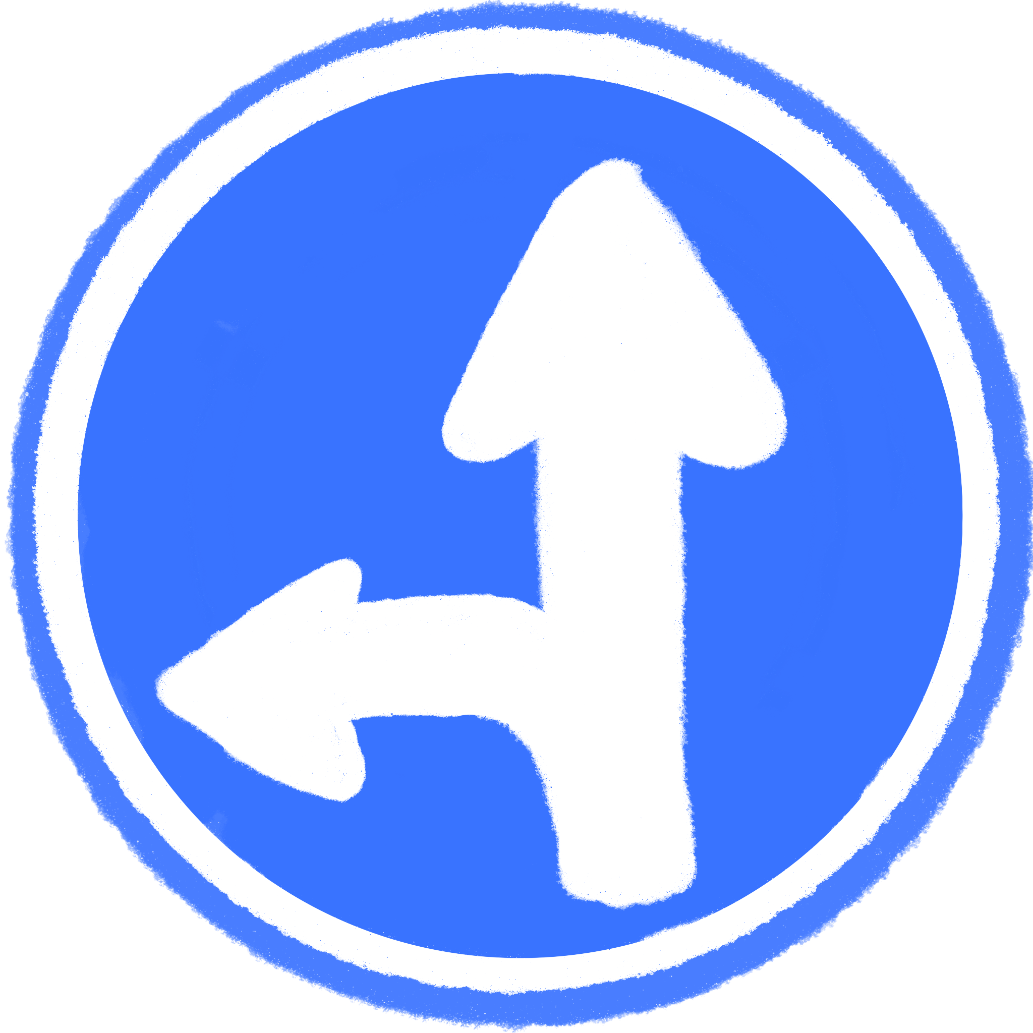 道路標識イラスト：指定方向外進行禁止