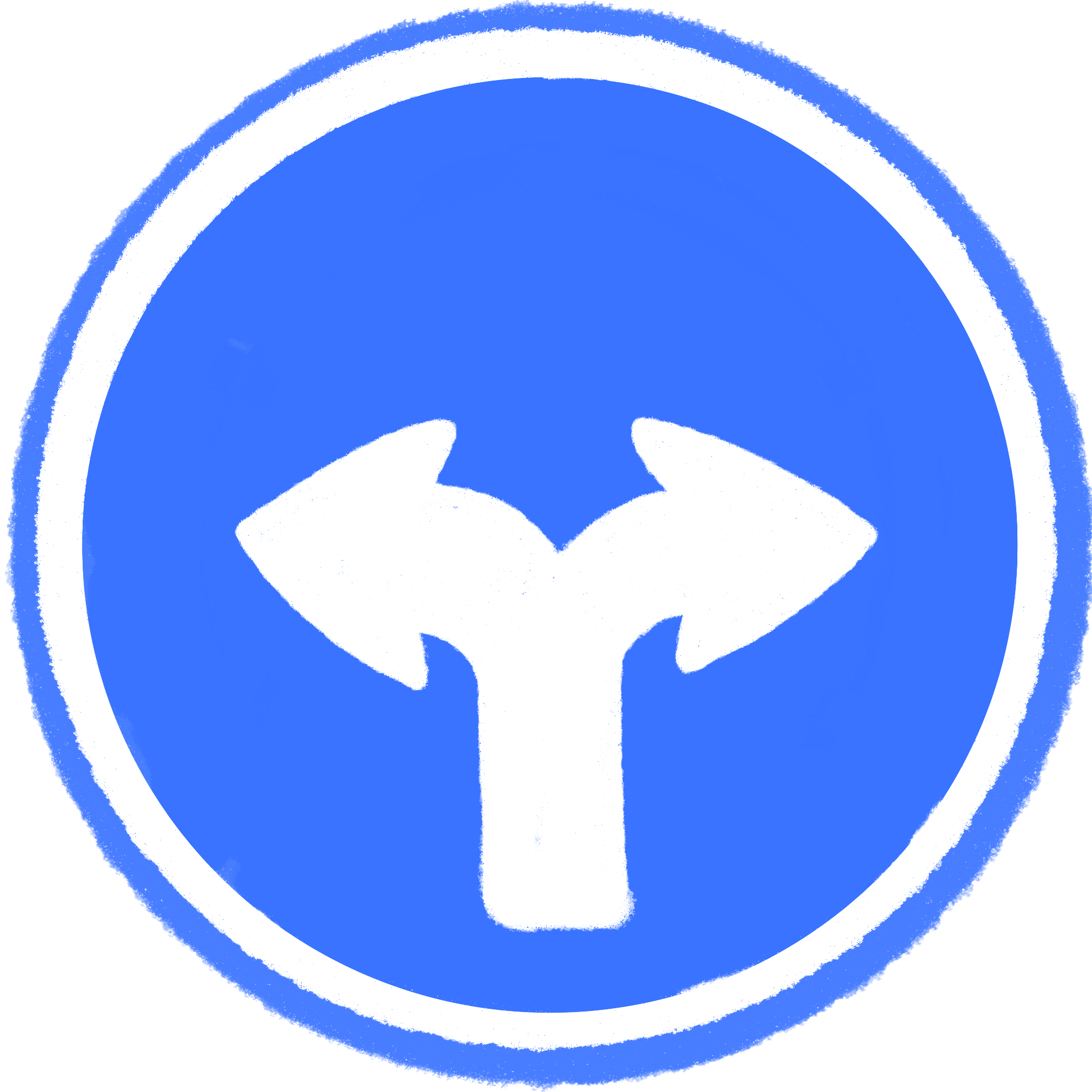 道路標識イラスト：指定方向外進行禁止